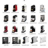 Daugkartinės espreso kapsulės Užpildomos kavos kapsulės Nerūdijančio plieno puodeliai Filtrai Suderinami su Nespresso Original linijos aparatais black