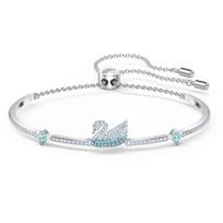 Swarovski kristalas Iconic Swan apyrankė Mėlyna Rodžio padengta 5549312 raudona