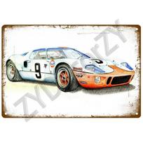 24H Lemans Racing Compettion in 1999 Metal Tin Sign Decor Vintage Wall Plate Poster Classic Tinplate Plaques Garage Bar Decor 20x30cm yellow