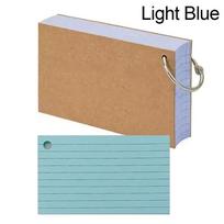 50PCS Loose-Leaf Horizontal Line Index Cards Binder-Compatible Flash Revision Cards Study Office Note Pads for School & Work šviesiai mėlyna spalva