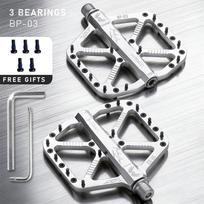 KRSEC CNC 3 Bearings Bicycle Pedals Ultralight BMX MTB Road Bike Pedals Non-slip Aluminum Alloy Mountain Bike Parts