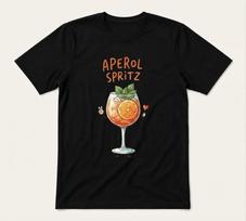 Aperol Spritz Funny Cocktail Summer Graphic Tee Black T-shirt XXXXL