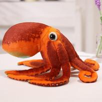 Vandenyno gyvūnas mažas aštuonkojis lėlė pliušinis žaislas aštuonkojis kalmaras lėlė vaikų raminanti lėlė 30cm（0.16kg） brown