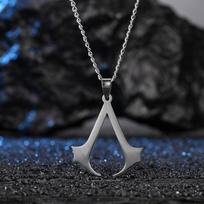 Stainless Steel Assassin Syndicate Creed Pendant Game Movie Anime Cosplay Necklace Gift black