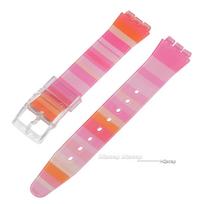 16mm 17mm 19mm Silikoninės Gumos Laikrodžio Dirželis Swatch Dirželiui Spalvingas Želė Spalvos Apyrankės Pakeitimas Moterims Sportinė Riešo Juosta 19mm&no logo orange