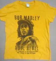 Bob Marley Marškinėliai. Soul Rebel Ant Auksinės Marškinėlių. Bob Marley Marškinėliai XXL brown