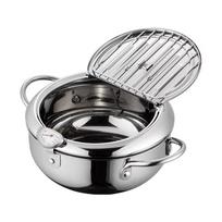 2.2/3.2/4.2L Deep Frying Pot with Thermometer Fryer Pot Tempura Fryer Pan  French Fries Frying 20cm sidabras