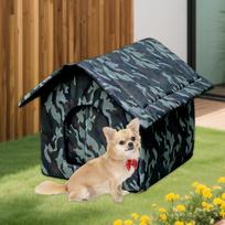 Outdoor Stray Cat House Shelter Insulated, Winter Premium, Versatile, Oxford Cloth, Weatherproof for Small black