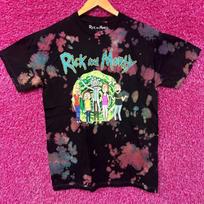 Rick and Morty Family Portrait tiedye 100% Cotton T-shirt Mens Tees Top XL gray