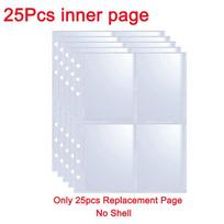 25pcs Page(4 Grids) Photo Card A5-Binder Kpop Photo Albums Idol Cards Loose-leaf Collect Book Binder Binder Photocard Holder white