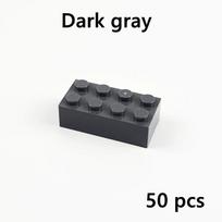 50pcs 2*4 Dots Thick Bricks Educational Creative DIY Bulk Set Building Blocks 2x4 Dots Size Compatible with 3001 Classic Parts juoda