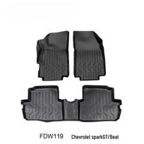 TPE All-Weather 3D Waterproof Floor Mats for Chevrolet SparkGT-Beat black