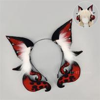 Cthulhu Octopus Tentacles Headband, Dark Siren Demon Beast Ears Hairband For Halloween Cosplay & Anime Convention as show gray