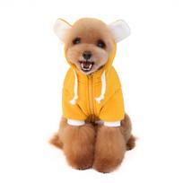 Pet clothes autumn and winter new dog sweater fleece warm comfortable cute bear dog sweater French bucket clothes wholesale S 1.2-2.5kg geltona
