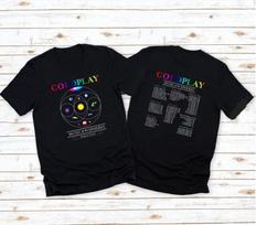 Cold Play World Tour 2022 Double-sided Shirt Coldplay Music Of The Spheres Shir XL gray