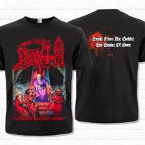 Death Black T-Shirt Scream Bloody Gore 1987 Technical Progressive Death Metal Unisex Cotton Short Sleeve High Street L black