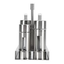 Spice Shaker 304 Stainless Steel with Viewing Window Pepper Shaker for Restaurant Home BBQ Salt 4 Bottle gray
