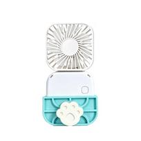 USB Charging Wall-mounted Pet Electric Fan Silent Folding Hamster Cooling Fan  Little Pet geltona