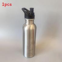 Lauko nerūdijančio plieno vandens butelis didelės talpos sportui ir kelionėms NaturalSteel,600ml gray