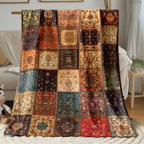 Prabangus persiškas gobeleno pledas Jaukus dekoratyvinis etninis marokiečių stiliaus Vintažinis rudens žiemos Boho sofa-kėdė lova Dekoras 130x150cm51x59in black