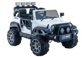Jeep HP012 vaikiškas elektrinis automobilis - baltas - uniwersalny