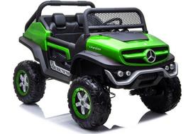 Mercedes Unimog elektrinis vaikiškas automobilis, žalias - uniwersalny