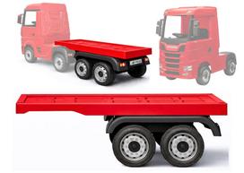 HL358 Mercedes Scania Actros raudonas transporto priemonės puspriekabė - uniwersalny