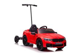 Akumuliatorinis automobilis BMW M5 su platforma tėvams, raudonas, lakuotas - uniwersalny