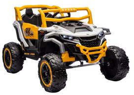 M1 Baltas ir geltonas akumuliatorinis automobilis 4x4 - uniwersalny