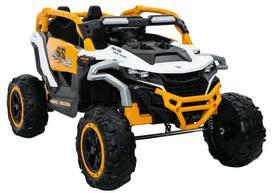 M3 Geltonas ir baltas akumuliatorinis automobilis 4x4 - uniwersalny