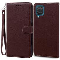SamsungM12 dėklas Samsung Galaxy M12 dėklas Prabangus odinis piniginės dėklas Samsung M12 M 12 atverčiamas dėklas telefono dėklas buferis For Samsung M12 black