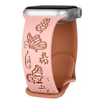 2024 Butterfly Print Two-Tone Watch Band for Apple Watch S11/Ultra Series 42/44/45mm black