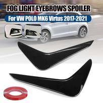 Priekinio buferio skirstytuvas rūko žibinto antakiai Spoileris dekoratyvinis apdaila, skirtas VW, skirtas POLO MK6 Virtus 2017-2021 CHINA gray