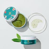 JAYJUN Green Tea Eye Gel Patch 60 Sheets | Soothing & Hydrating Hydrogel Eye Mask for Revitalizing Tired Eyes