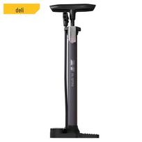 Deli Portable Multi-functional Metal Air Pump with Gauge gray