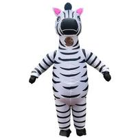Juokingas tigro ir zebras pripučiamas kostiumas suaugusiems Puikiai tinka Helovino vakarėliams dryžiai