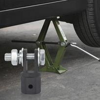 Žirklinio domkrato gręžtuvo adapteris 1/2 colio Vanadžio automobilio žirklinio domkrato gręžtuvo adapteris Žirklinio domkrato adapteris Automobilio atraminiai domkratai Kėlimo įrankis CZECH REPUBLIC gray