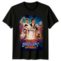 Bill & Ted's Excellent Adventure (1989) Movie Poster Inspired T-Shirt Retro Fans S įvairiaspalvis