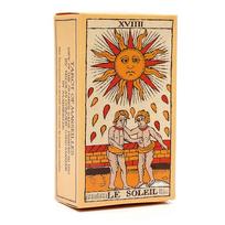 Prancūzų Tarot de Marseille Tarot kortos de Conver 78 Lames knygelė Prancūzų 78 kortų Tarot de Marseille Išleistas stalo žaidimas beige
