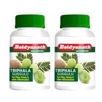 Baidyanath Triphala Guggulu Tablets | Ayurvedic Blend with Amla, Haritaki & Guggulu | Herbal Formula for Daily Wellness | 80 Tab | Pack of 2
