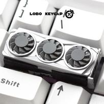 Graphics Card Artisan Keycap Resin Custom 2.25U Personalized Keyboard Cap Gaming KeyCap for Mechanical Keyboard Accessories Gift gray