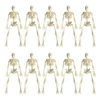 10 vnt. Helovino vaiduoklių skeletų dekoracijų rinkinys Helovino dekoracijos Plastikiniai skeletai vakarėliui, žavesiui ir namų dekoravimui