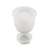 Crafty Silicone Mold for Cement Cup Jars Epoxy Casting Resin Mold for Storage Holder Candy Jewelry Containers small white