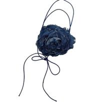 Gotikinė Elegantiška Kamelijos Gėlė Raktikaulio Grandinėlė Karoliai Moterims Vestuvinė Reguliuojama Choker Mariage- Papuošalai Y2K Aksesuarai 1 blue
