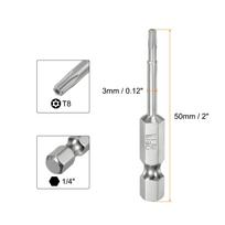 1/2pcs Security Torx Bit 1/4  Hex Shank 2  Long T6-T40 Magnetic Tamper Resistant Star Bits Screwdriver Torx Head with Hole 1pcs