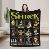 Beware Ogre Shreks Blankets Flannel Textile Decor Multi-function Super Soft Throw Blanket for Bed Car Bedspread 130x150cm black