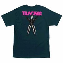 Tracker Trucks TRACKERMAN LOGO Skateboard T Shirt HARBOR BLUE L black
