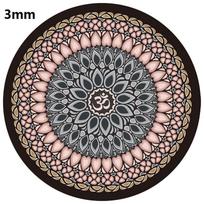 60cm Round Non-slip Yoga Mat Rubber Meditation Mat Sitting Cushion Round Flat Yoga Cushion Noise-proof Professional Fitness Mat 60x60CM gray