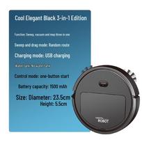 Smart 3-in-1 Automatic Home Cleaning Robot: Vacuum, Sweep & Mop gray