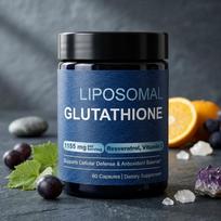Liposominis glutationas 1155 mg porcijoje Maisto papildas su resveratroliu ir vitaminu C – Ląstelių apsauga ir antioksidacinė parama (60 kapsulių) 1pack